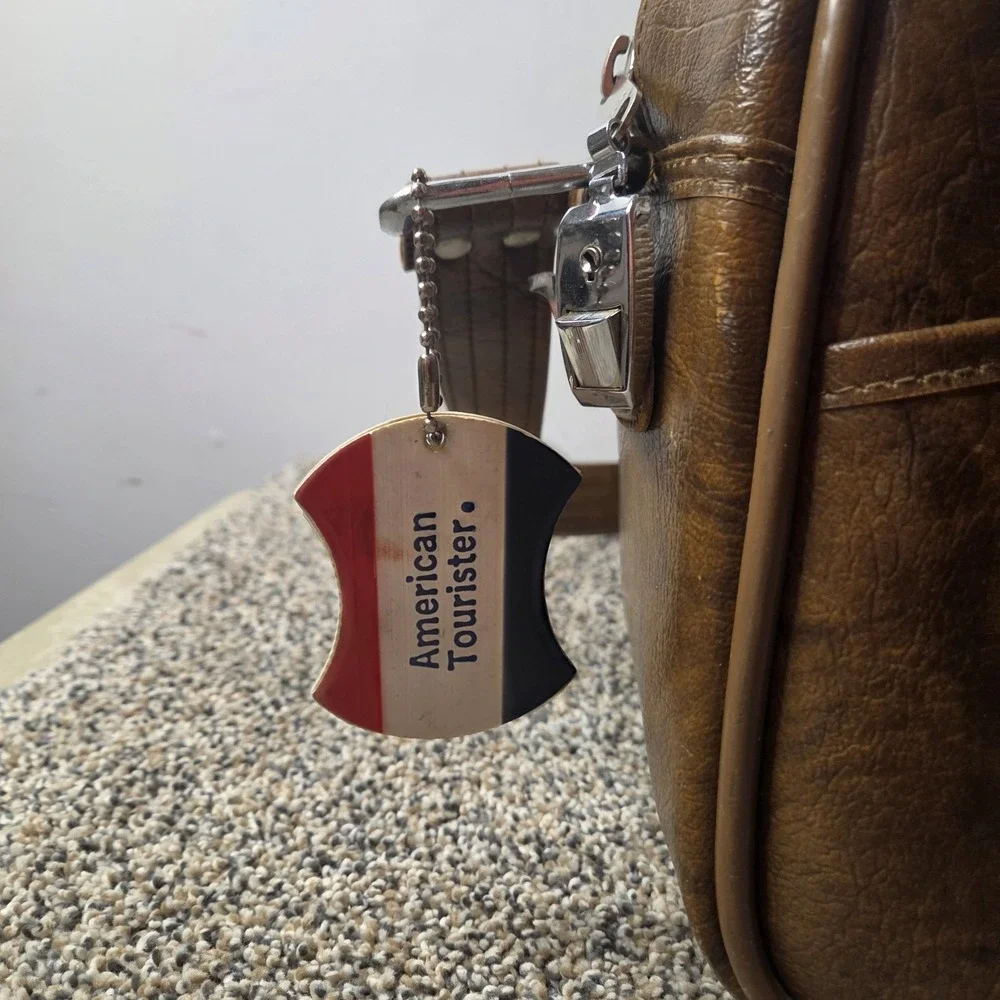 American Luggage Vintage Triumph Brown Carry On Purse Shoulder‎ Bag Travel